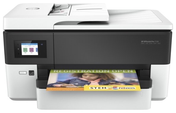 МФУ цветное струйное HP OfficeJet Pro 7720 (принтер/сканер/копир/факс, A3, 4 карт, 4 цв, ADF 35, 34 ppm, 34 ppm, 1200x1200 dpi, USB 2.0, LAN x 10/100,