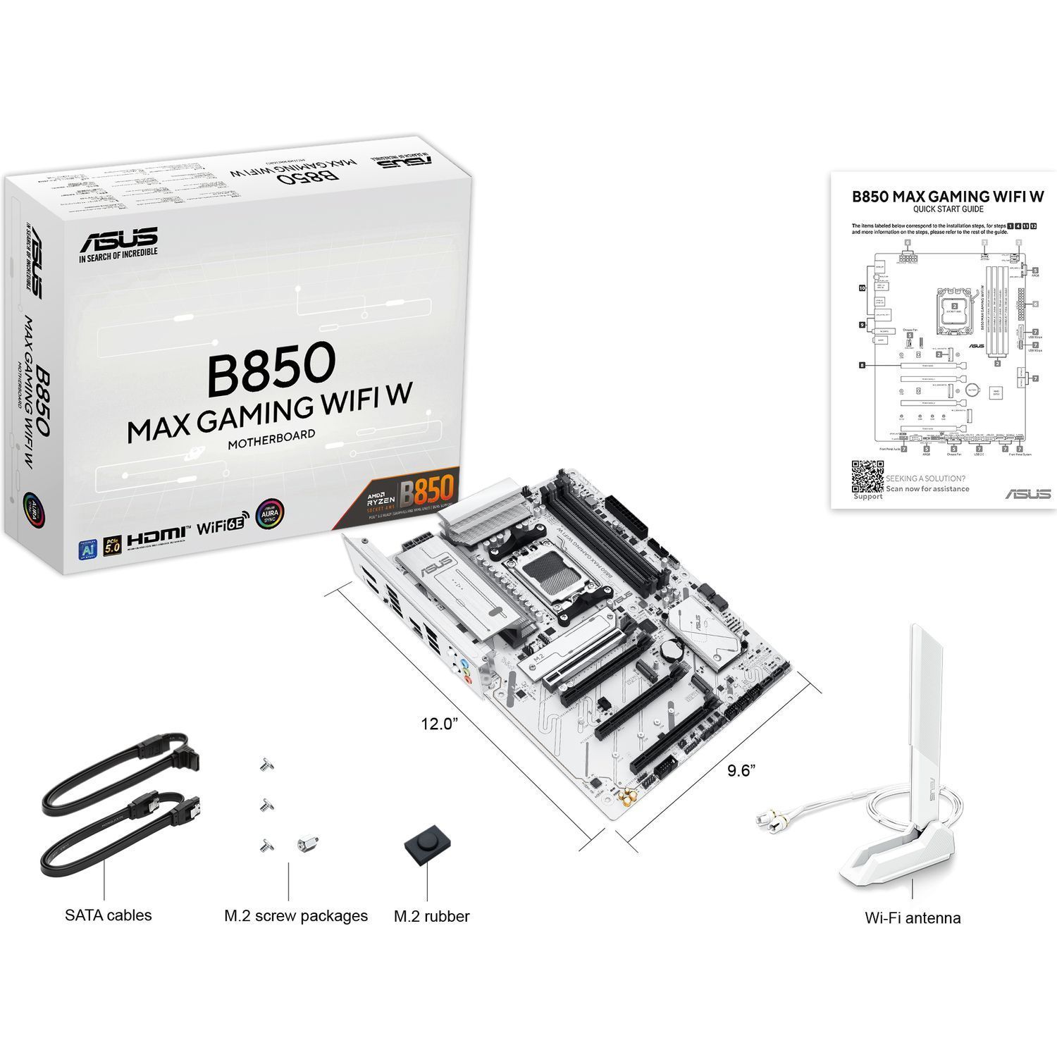 Материнская плата ASUS B850 MAX GAMING WIFI W (90MB1M10-M0EAY0)