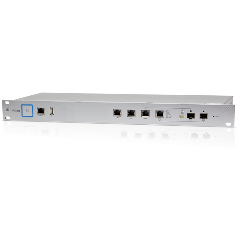 Маршрутизатор Unifi Security Gateway Pro Ubiquiti (2UTP 1000Mbps + 2Combo 1000BASE-T/SFP) [ USG-PRO-4-EU ]