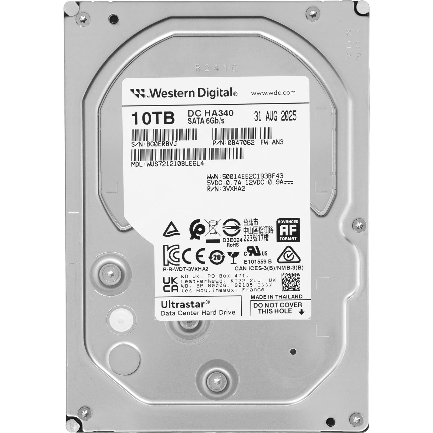 Жесткий диск WD Ultrastar DC HA340 10Tb (WUS721210BLE6L4)