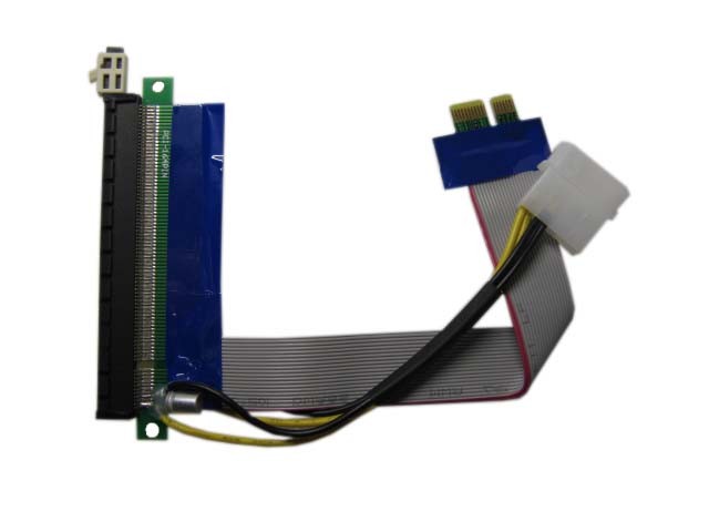 Шлейф-удлинитель Espada EPCIEX1-16PW (PCI-E x16 female - PCI-E x1 male, 15 cm с питанием Molex)