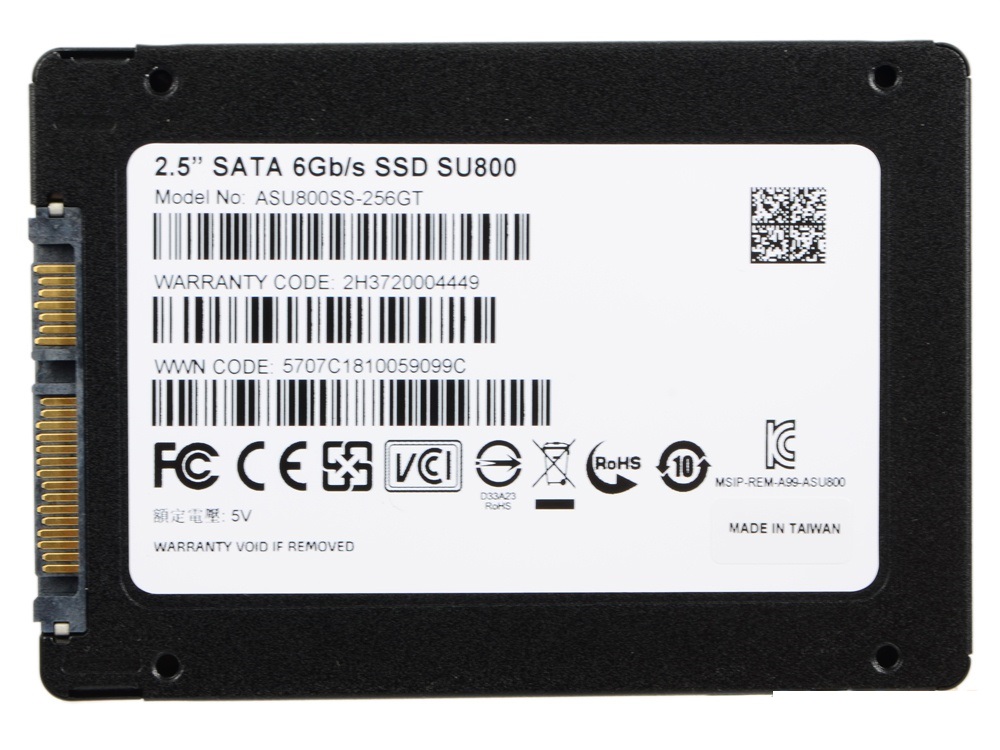 Накопитель SSD 2,5" 256GB ADATA Ultimate SU800 (ASU800SS-256GT-C) Retail (560/520МБ/сек, 90K/80K IOPS, SATA600, 3D TLC)