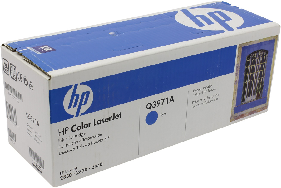Картридж HP [ Q3971A ] (cyan, до 2000 стр) для Color LJ 2550/2820/2840