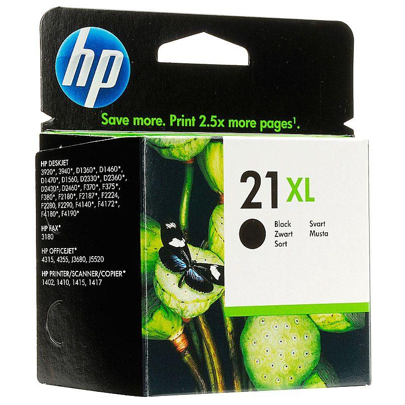 Картридж HP 21XL [ C9351CE ] (black, до 475 стр, 5 ml) для DJ-F325/F4180, OJ-4355/J3680, PSC-1410