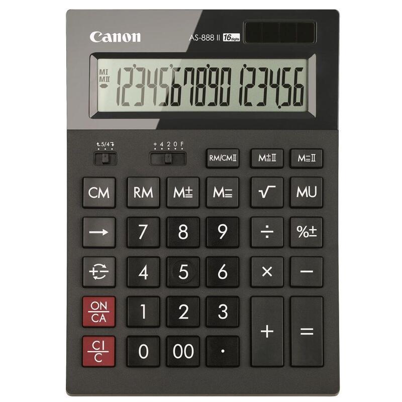 Калькулятор Canon AS-888 (черный, 16 разрядов) [ AS-888 II ]