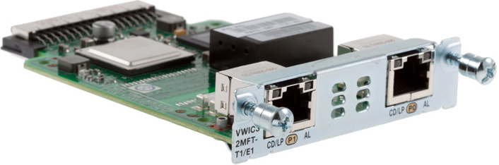Модуль Cisco [ VWIC3-2MFT-T1/E1= ] Voice WAN Interface Card (VWIC) (2 порта 3rd Gen. T1/E1 Multiflex Trunk Voice/WAN)