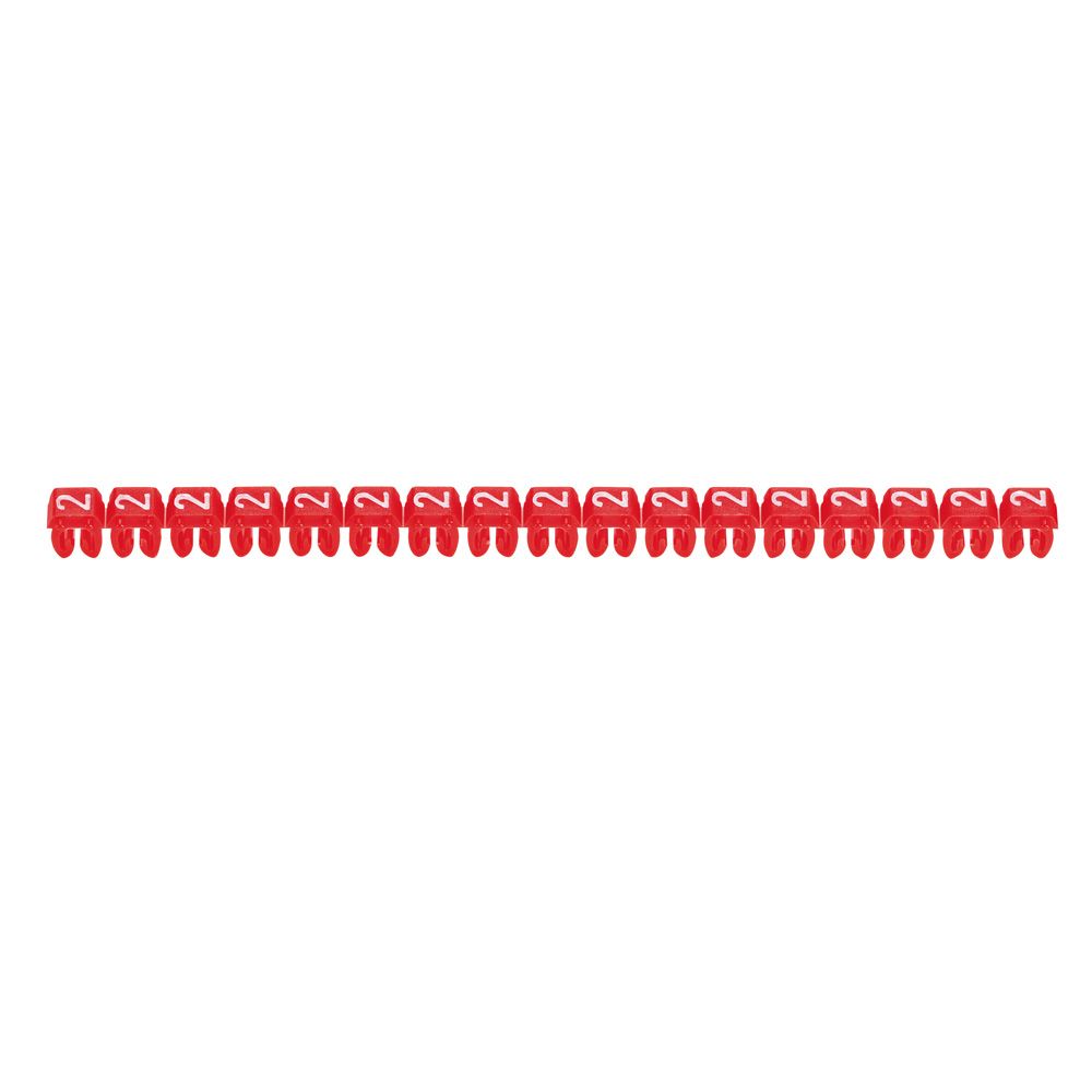 Маркер для кабеля Legrand [ 38232 ] (цифра "2", красный, 4-6 мм2)