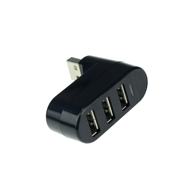 Разветвитель USB-порта Orient CU-212 (USB2.0, на 3 устройства, поворотный, черный) [ CU-212 ]