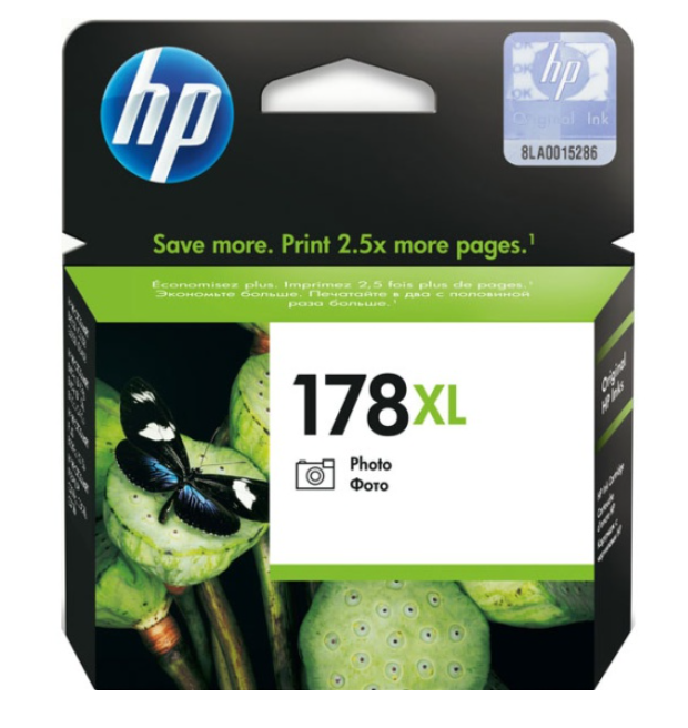 Уцененный товар Картридж HP [ CB322HE ] (срок годности до 10.2017) 178XL (до 290 стр) для Photosmart D5463/C5383/C6383/B8553 (photo black)