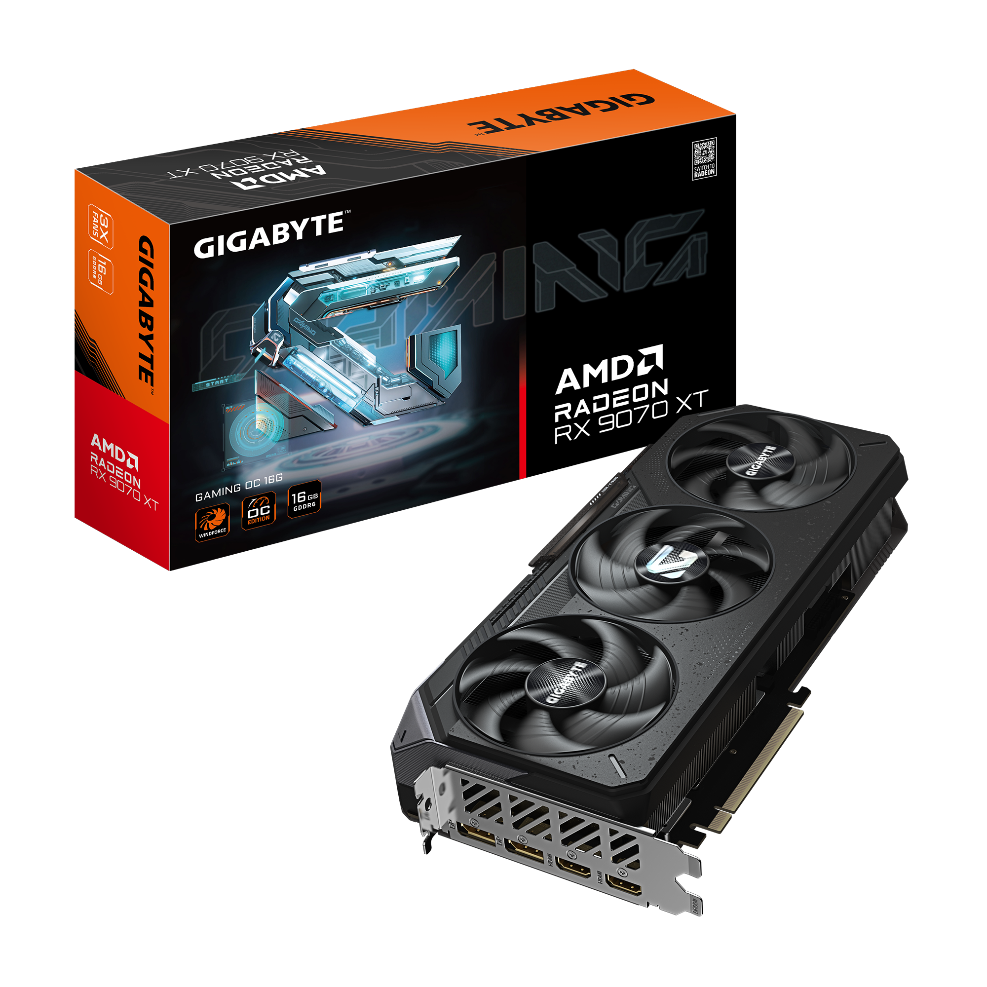 Видеокарта Видеокарта GIGABYTE GV-R9070XTGAMING OC-16GD