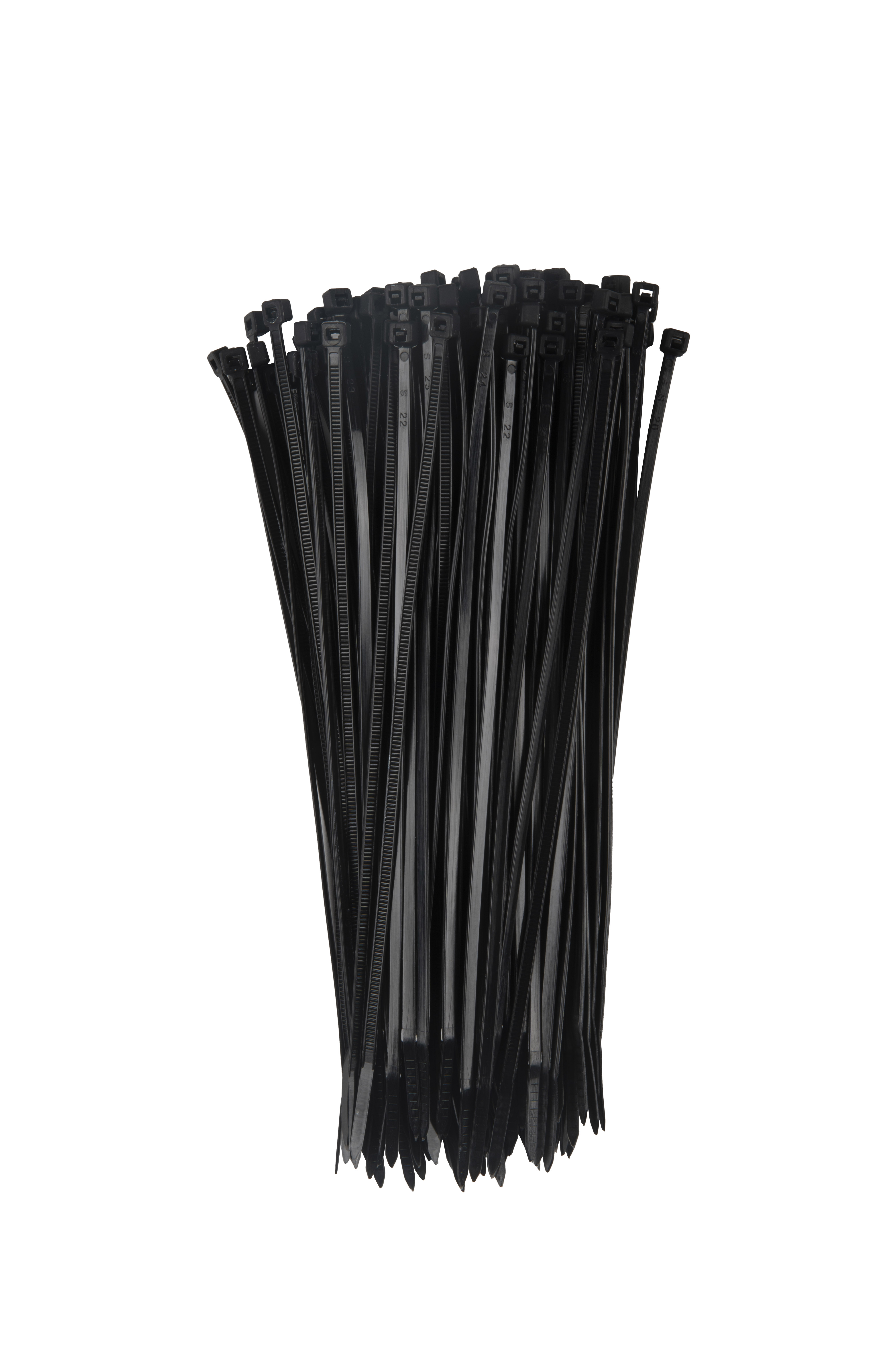 Хомут-стяжка кабельная  3,6х200 мм, кабельная нейлоновая 6,6, неразъемная, цвет черный (100шт) WRline WR-SHN-36-200B