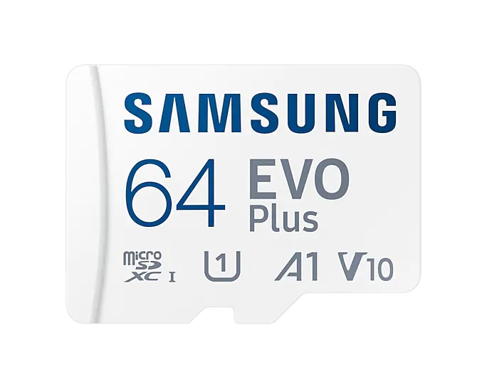 Флэш-карта microSDXC 64 GB Samsung EVO Plus (Class 10 UHS-I U1 / V10 / A1, 130 MB/s SD адаптер. белый) [ MB-MC64KA/RU ]