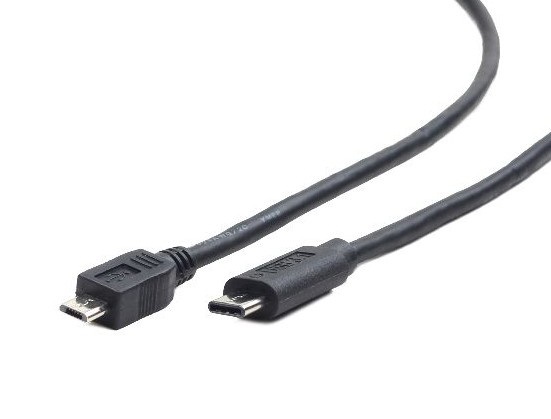 Кабель USB 2.0 Gembird (USB Type C (male) - USB Type micro-B (male), 1.8 м, черный) [ CCP-USB2-mBMCM-6 ]