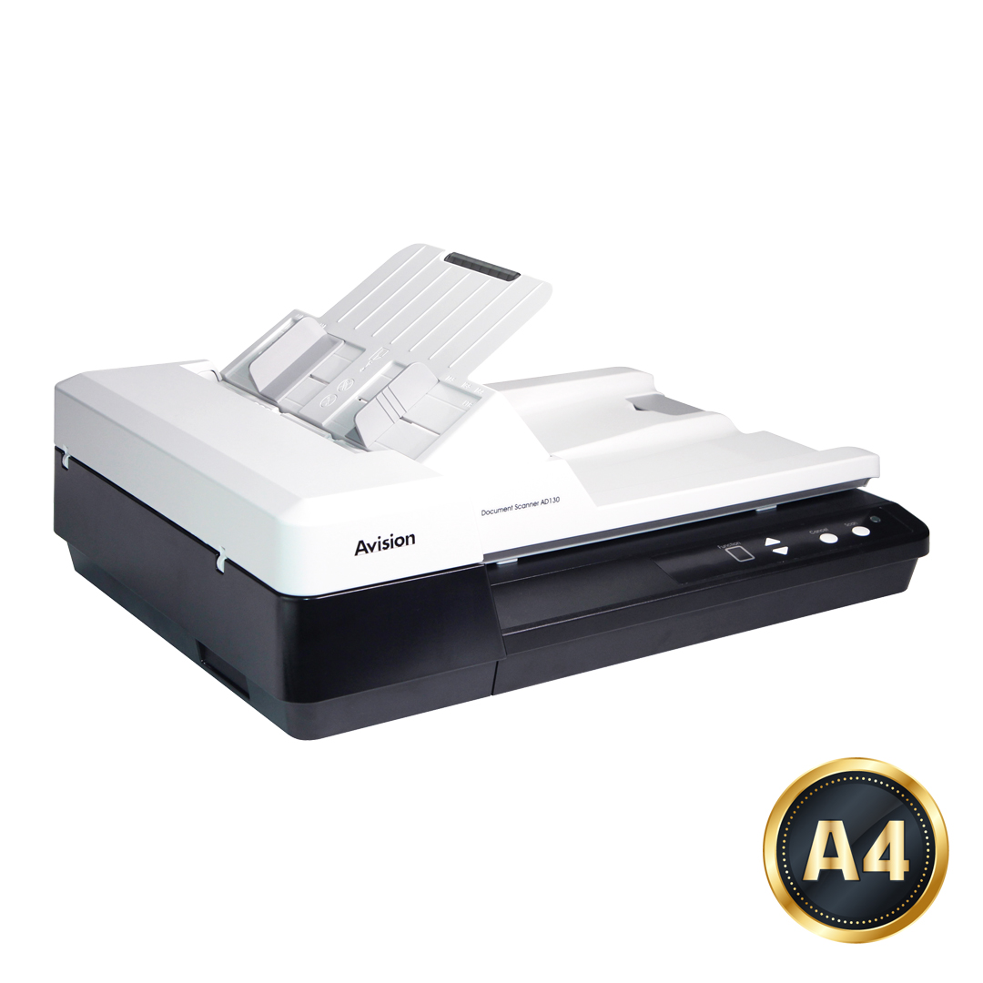 Документ-сканер планшетный/протяжный Avision AD130, А4, 40 стр/мин, АПД 50 листов, планшет, USB2.0
