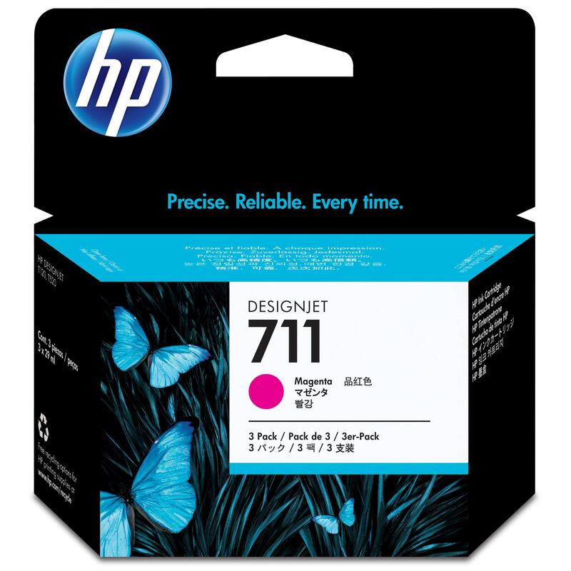 Картридж HP 711 [ CZ135A ] (magenta, 3*29 ml) для DesignJet T120/T520