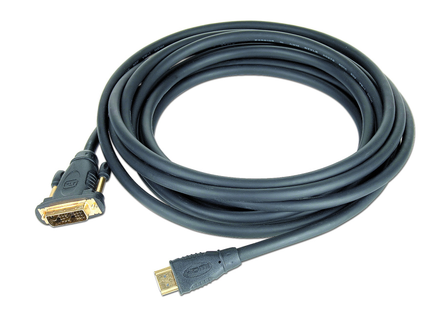 Кабель-переходник HDMI видеосигнала Gembird (HDMI Type A (male) - DVI-D (male), 10.0 м, черный, позолоченные контакты, экранирование, Single Link) [ C