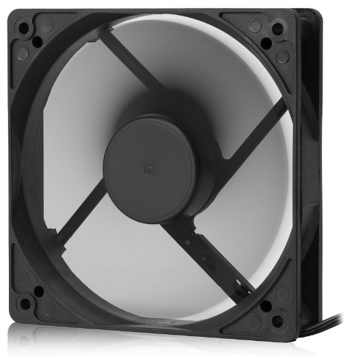Вентилятор для корпуса CROWN CMCF-12025S-1231 (1650 rpm, Min: 23 dBA, Max: 23 dBA, 1 вентилятор, 120x120x25 мм, 29 CFM, 3-pin / Molex, Hydro dynamic bearing, синяя подсветка, черный, Retail)