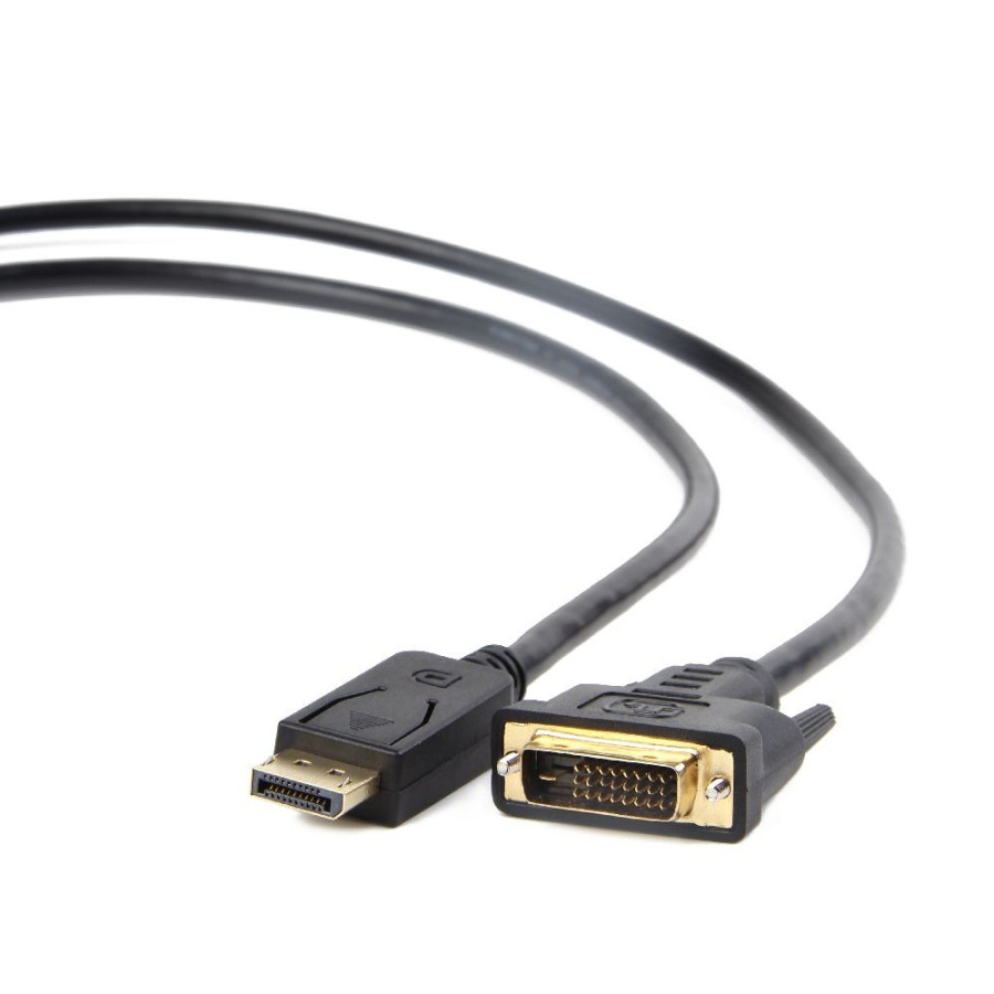Кабель-переходник DisplayPort видео и аудио сигналов Gembird (DP(male) - DVI-D (male), 1.0 м, черный, экранирование, Dual-Link) [ CC-DPM-DVIM-1M ]