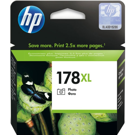 Уцененный товар Картридж HP [ CB322HE ] (срок годности до 10.2017) 178XL (до 290 стр) для Photosmart D5463/C5383/C6383/B8553 (photo black)