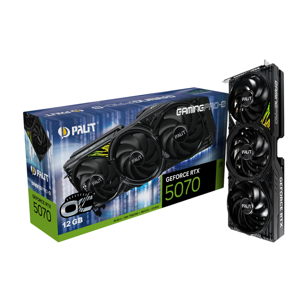 Видеокарта PALIT RTX5070 GAMINGPRO-S OC 12GB PALIT (NE75070T19K9-GB2050U)